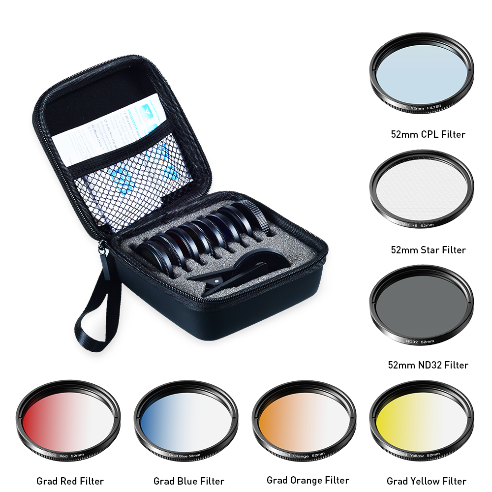 APEXEL 52mm 7in1 Gradual Filte - Photography Yellow Filter review and price