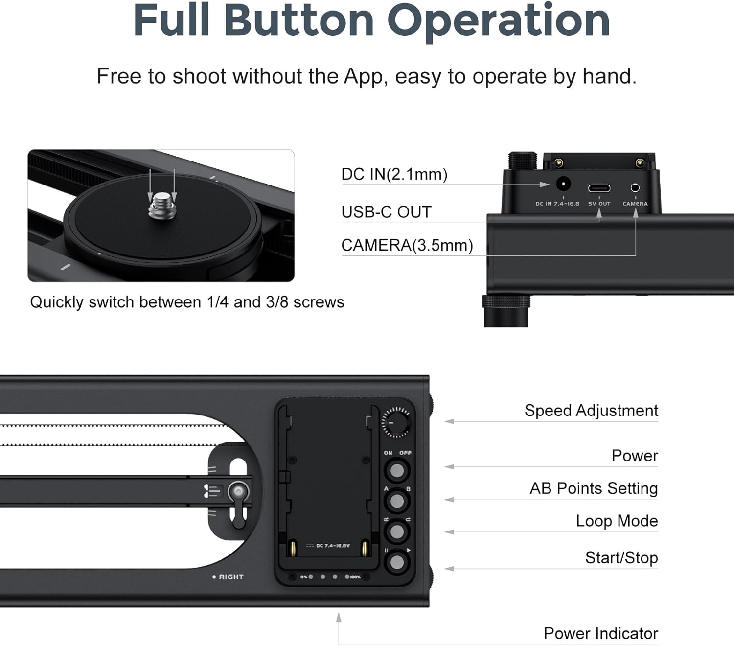 Accsoon Toprig S40 Motorized S - Camera Slider Rail review and price