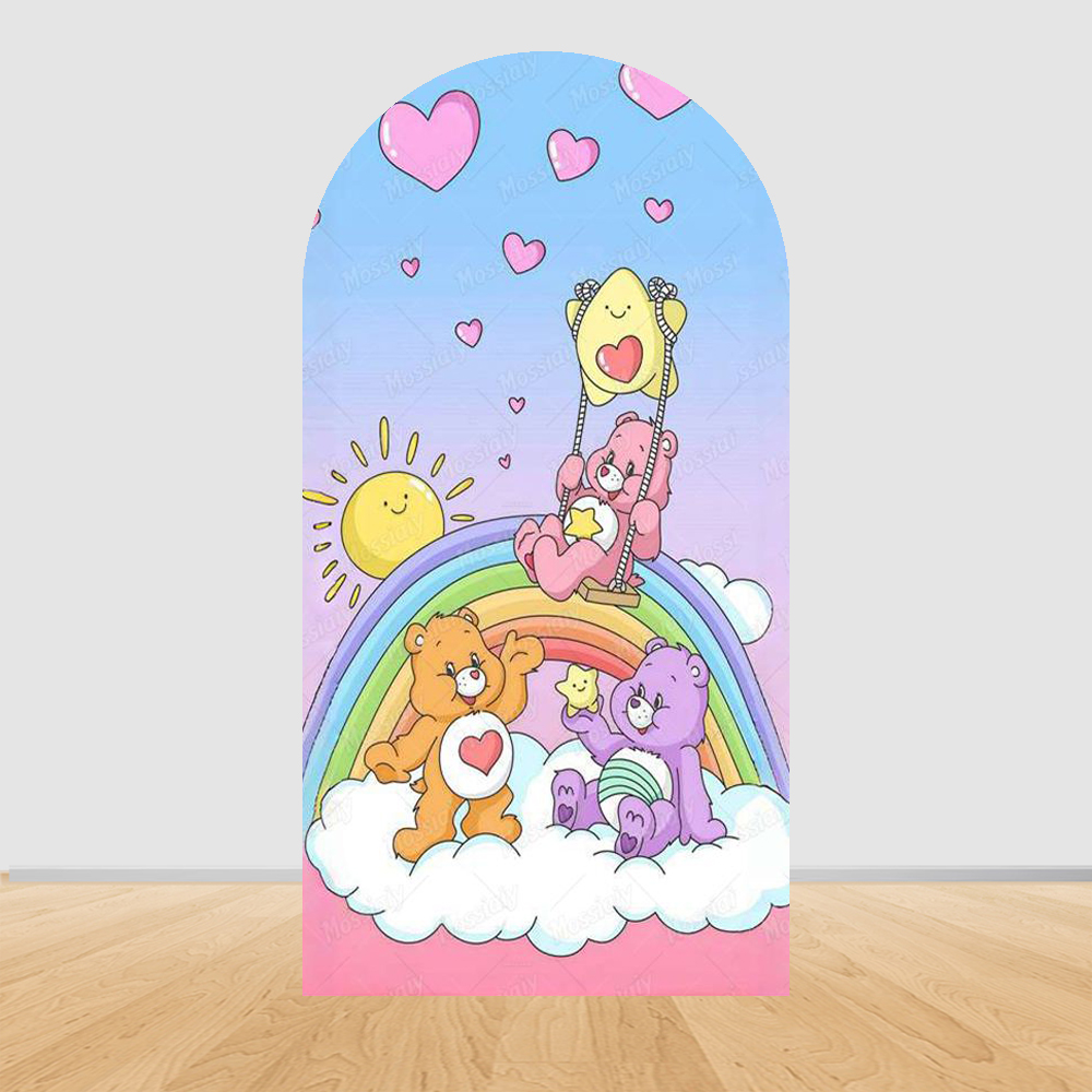 Cute Rainbow Bear Arch Backdro - Photography Composition review and price